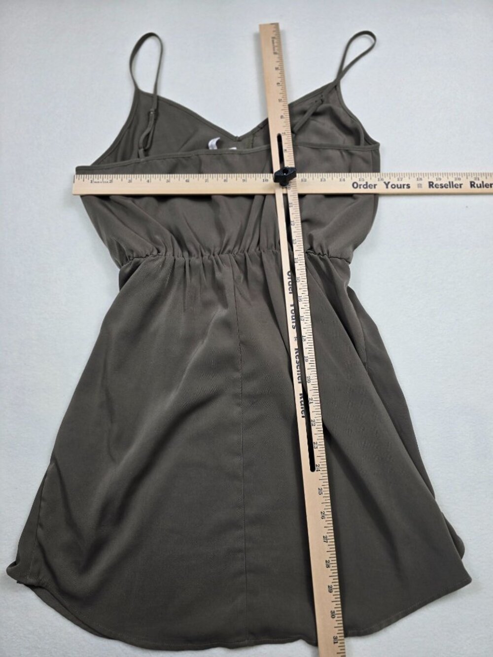 BCBG Generation Olive Green Sleeveless Romper Tie Waist Small - Picture 4 of 4